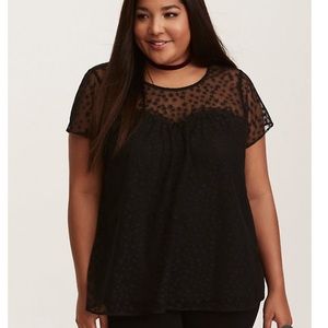 Torrid Star Mesh Blouse